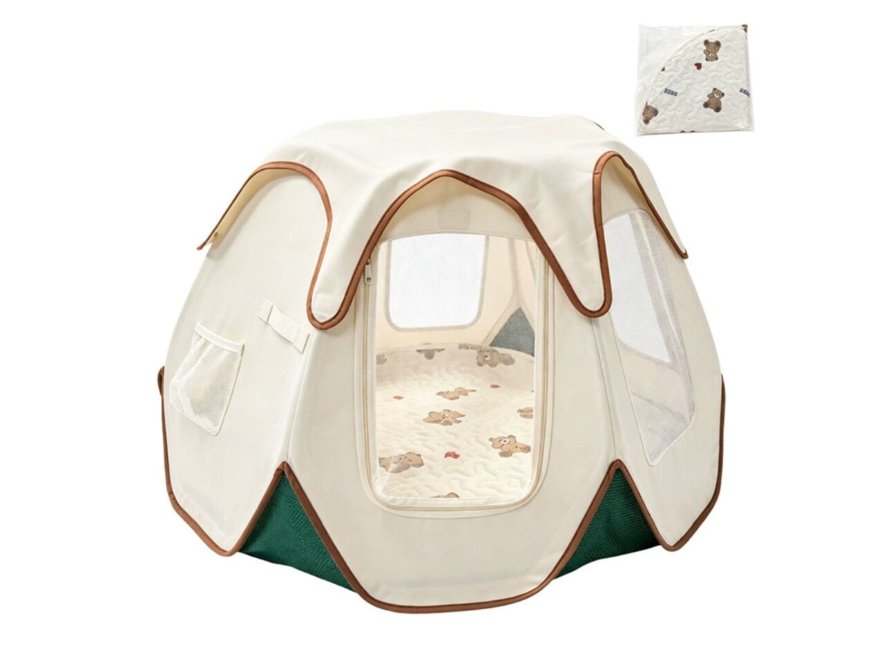 Hexagonal Cat Maternity Kitten Nursing Pen Outdoor Cat Tent