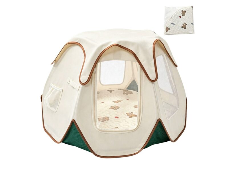 Hexagonal Cat Maternity Kitten Nursing Pen Outdoor Cat Tent
