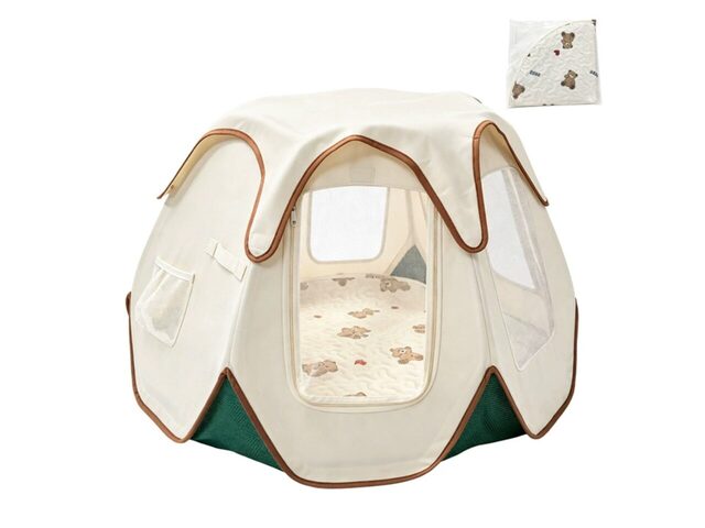 Hexagonal Cat Maternity Kitten Nursing Pen Outdoor Cat Tent